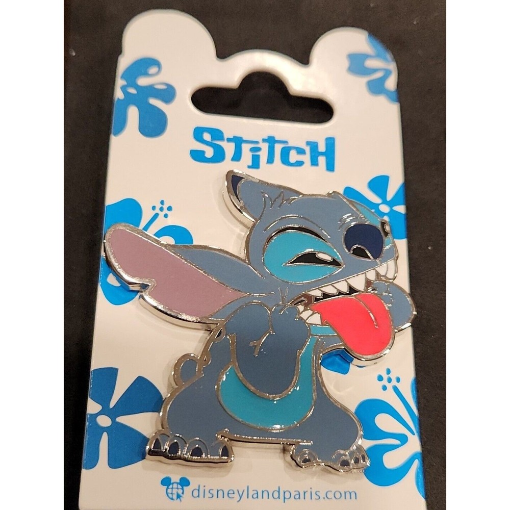 Disney Trading Pin 00001‎ Stitch Tongue Out Disneyland Paris DLP New on Card